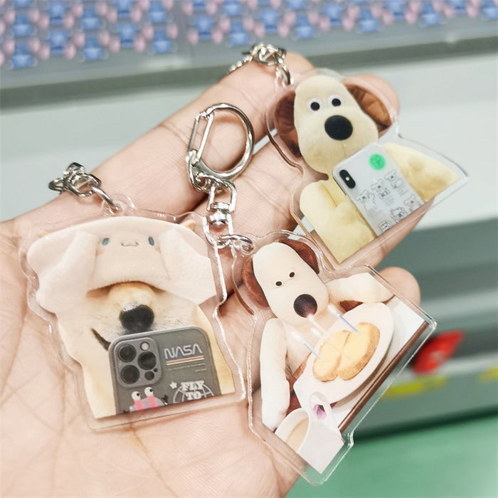 Wholesale Keychain Acrylic Cute Dog Pendant MOQ≥2 JDC-KC-ChuangYin006