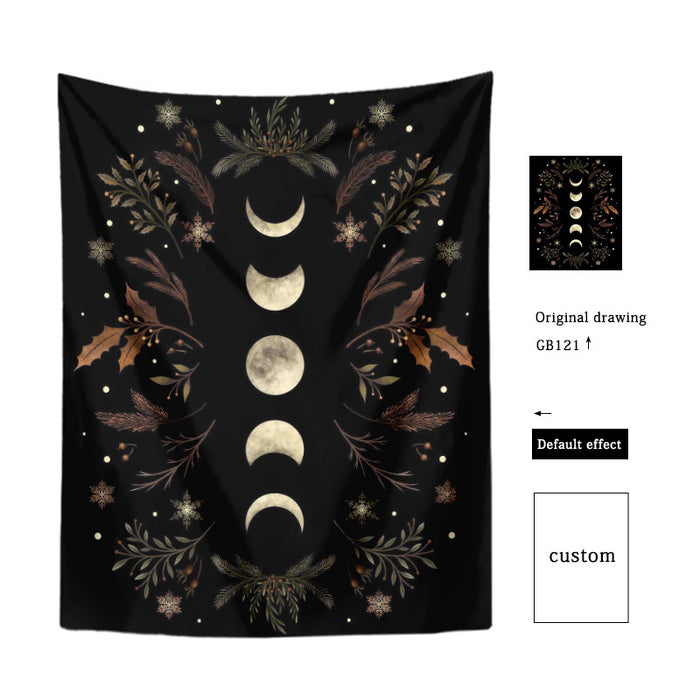 Wholesale Decorative Brushed Fabric Moon Pattern Wall Hanging Cloth MOQ≥2 JDC-DCN-Jianjie005