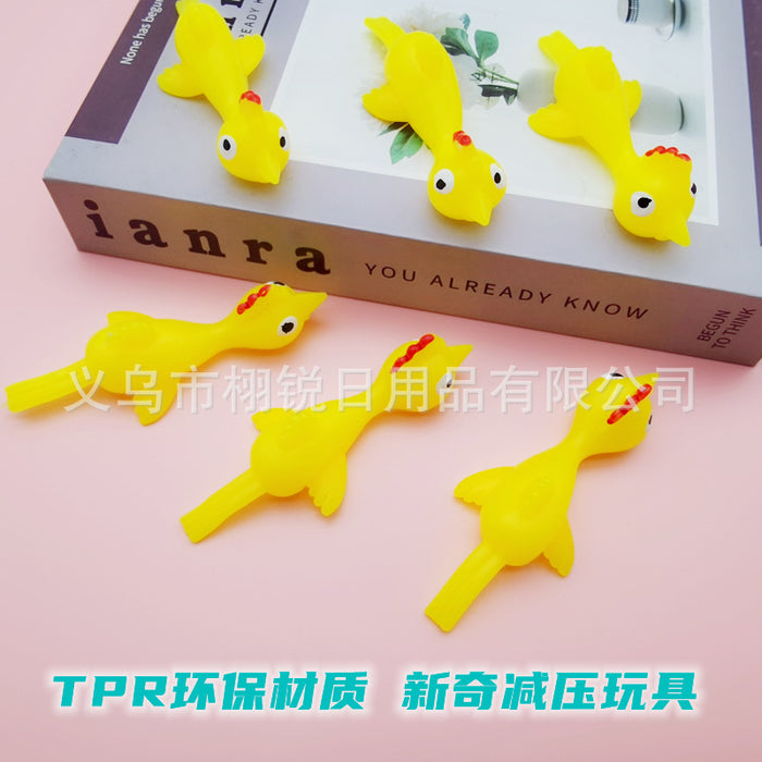 Wholesale Toy TPR Finger Catapult Chicken Stick Wall Decompression MOQ≥2 JDC-FT-HuiJ002