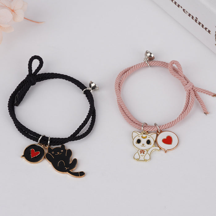 Wholesale Bracelet Alloy hair rope magnet couple bracelet can be tied head rope MOQ≥2 JDC-BT-YongY019
