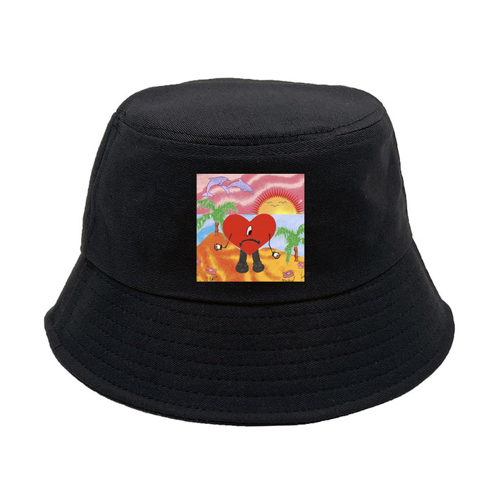 Wholesale Hat Cotton Cute Pattern Bucket Hat MOQ≥2 (F) JDC-FH-AXing006