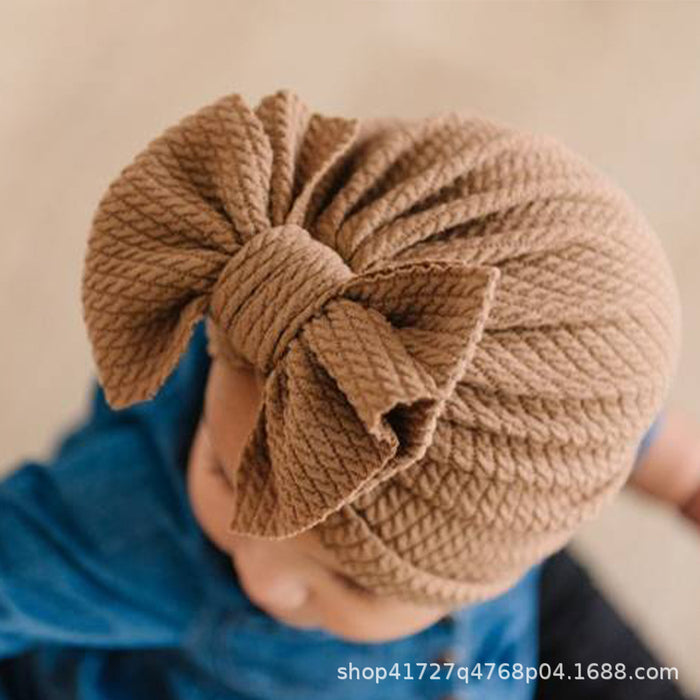 Wholesale European bubble cloth children bow set hair with hood MOQ≥10 JDC-HD-AMSR003