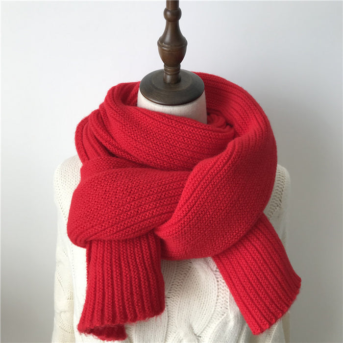 Bufanda al por mayor Cashmere Warm Winter Knit Solid JDC-SF-Zhenl005
