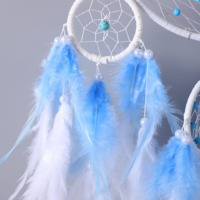 Wholesale Dream Catcher Feather Wind Chime Girl Heart Dream Catcher JDC-DC-YuLin004