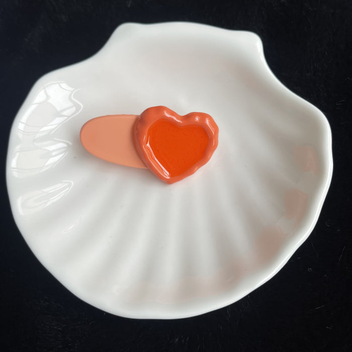 Wholesale Hair Clips Acrylic Cute Heart Oval JDC-HC-ZhiX010