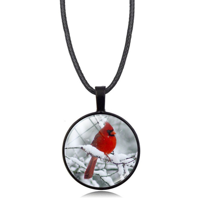 Collar al por mayor Piece de vidrio de vidrio rojo Tiempo de piedra Cadena de suéter de colgante JDC-Ne-Hengx007