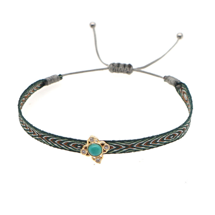 Wholesale court retro pattern woven simple boho style bracelet JDC-BT-HeY019