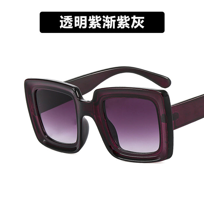 Wholesale Sunglasses Resin Square Big Frame Vintage JDC-SG-PLS087