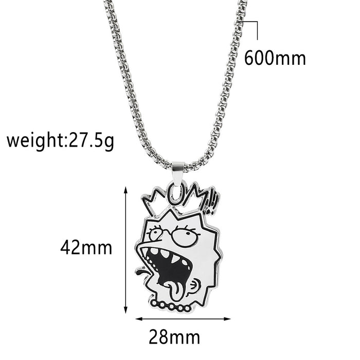 Wholesale Necklaces Alloy Cartoon Funny Necklaces MOQ≥5 JDC-NE-ZhouX002