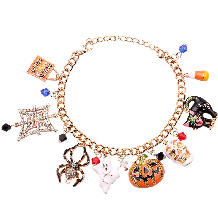 Wholesale Bracelet Alloy Halloween Pumpkin Bracelet MOQ≥2 JDC-BT-Feimeng001