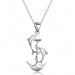 Jewelry WholesaleWholesale 2 Dolphin Pendant Short Necklace JDC-NE-XunO008 necklaces 循欧 %variant_option1% %variant_option2% %variant_option3%  Factory Price JoyasDeChina Joyas De China