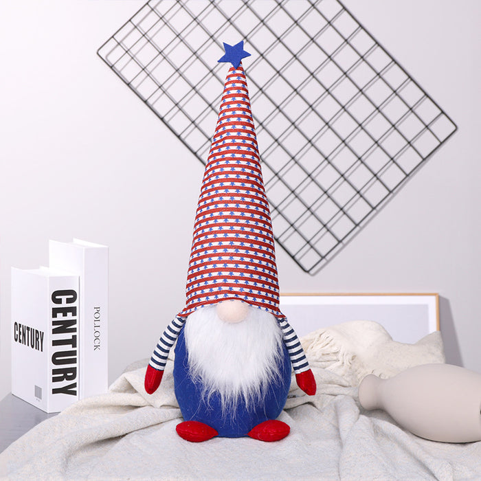 Wholesale 4th of July Independence Day Decorations Flag Faceless Old Man Doll Ornament MOQ≥2 JDC-OS-SY001