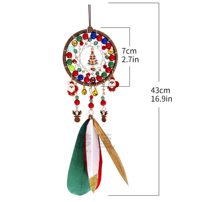 Wholesale Car Accessories Hoop Feather Beads Santa Claus Christmas MOQ≥2 JDC-CA-MYing005