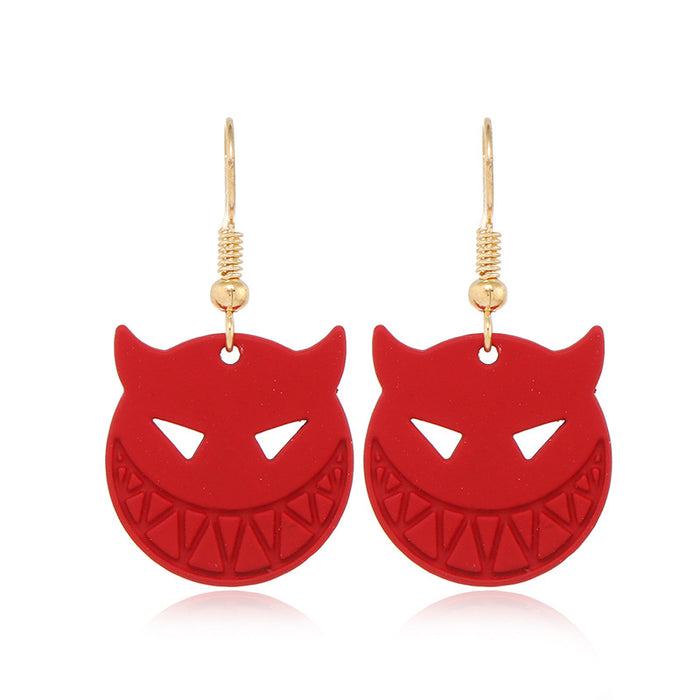 Wholesale Earrings Halloween Dripping Ghost Devil Earrings MOQ≥2 JDC-ES-ZL026