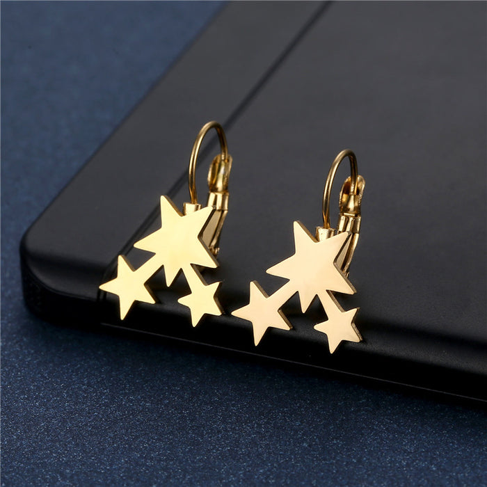 Jewelry WholesaleWholesale simple cold wind class titanium earrings JDC-ES-Mingm027 Earrings 敏萌 %variant_option1% %variant_option2% %variant_option3%  Factory Price JoyasDeChina Joyas De China