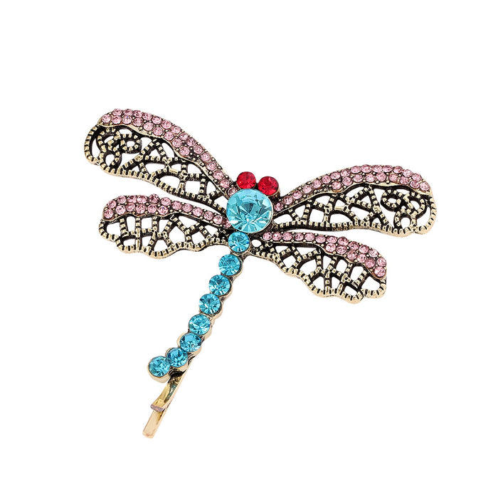 Wholesale Brooches Alloy Colored Rhinestones Vintage Dragonfly JDC-HC-YunM001