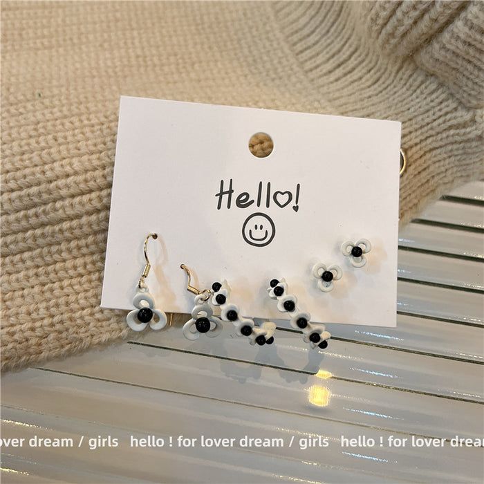 Wholesale flower earrings set sweet cool cute girly style JDC-ES-Lfm028