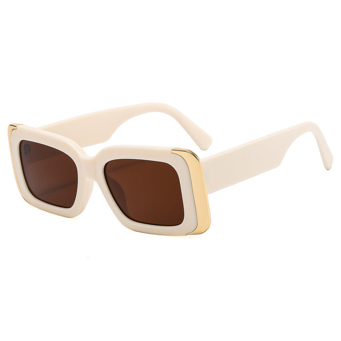 Wholesale Sunglasses PC Retro Metal Side Long Frame MOQ≥2 JDC-SG-MinL007