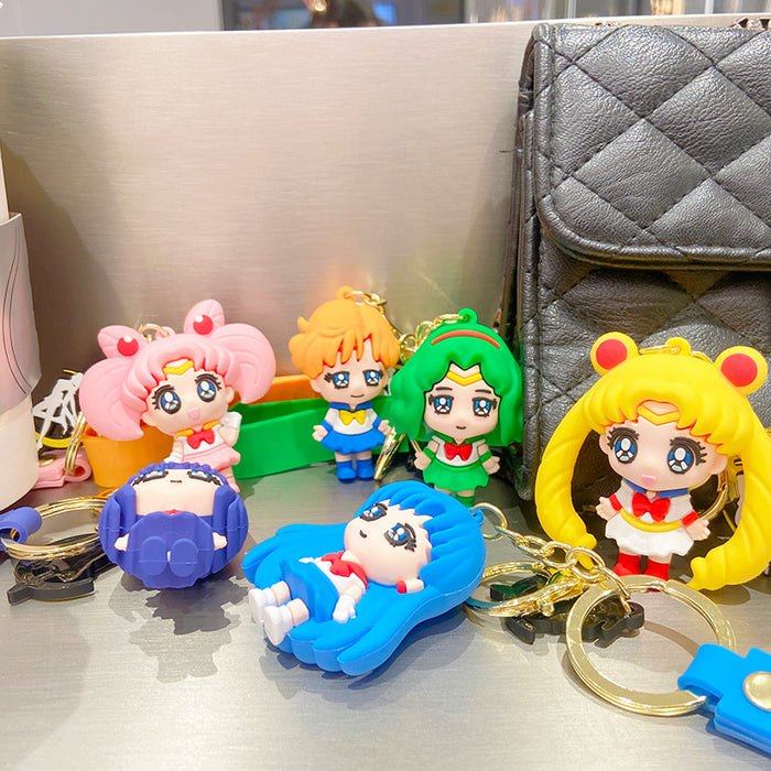 Wholesale Keychains For Backpacks Sailor Moon Cartoon Key Chain Couple Bag Ornament MOQ≥2 JDC-KC-YDao028