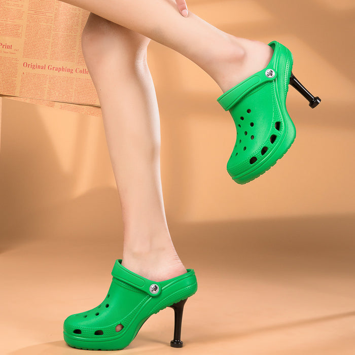 Zapatos de agujero de la zapatilla de tacón al por mayor tacón Summer NUEVO estilo JDC-SD-QYOU001