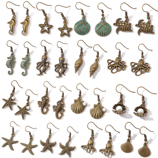 Jewelry WholesaleWholesale boho starfish pearl earrings JDC-ES-Haobiao001 Earrings 豪彪 %variant_option1% %variant_option2% %variant_option3%  Factory Price JoyasDeChina Joyas De China