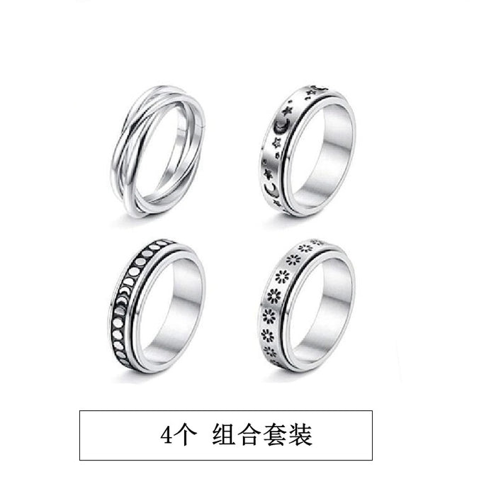 Jewelry WholesaleWholesale rotating stainless steel couple ring JDC-RS-Dingc011 Rings 顶潮 %variant_option1% %variant_option2% %variant_option3%  Factory Price JoyasDeChina Joyas De China