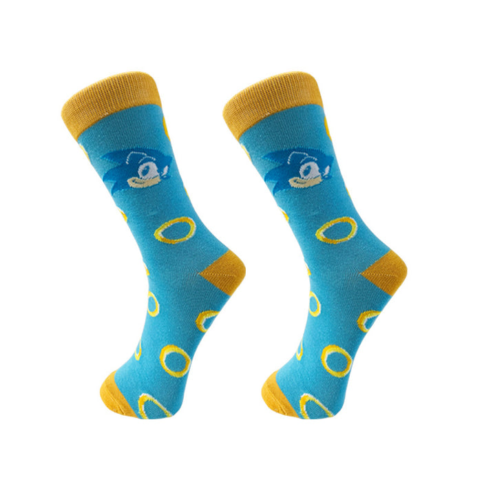 Wholesale Sock Cotton Cartoon Men's Socks Mid Tube Trend Breathable (M) JDC-SK-YiYan032