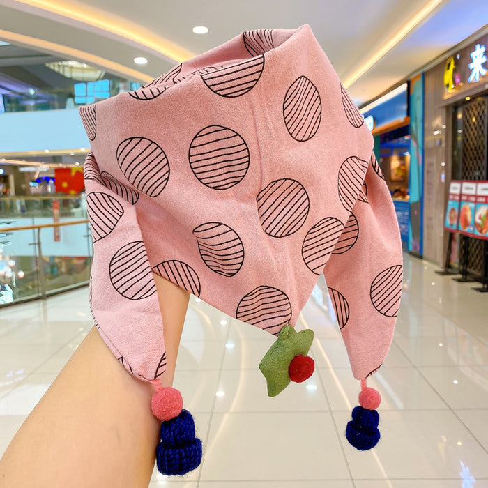 Wholesale Scarf Cotton Triangle Towel Keep Warm Kids Cute JDC-SF-Jinj001