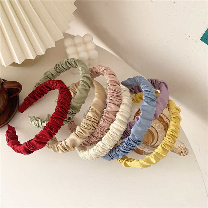 Wholesale Headband Plush Candy Color Soft Pressed Hair JDC-HD-FengT005