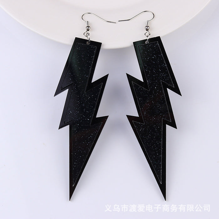 Jewelry WholesaleWholesale Lightning Exaggerated Long Silver Needle Acrylic Earrings JDC-ES-DUAI005 Earrings 渡爱 %variant_option1% %variant_option2% %variant_option3%  Factory Price JoyasDeChina Joyas De China