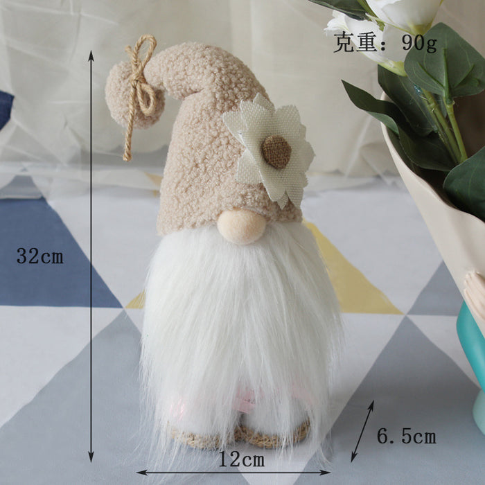 Wholesale Ornaments Cloth Filled Cotton Sunflower Faceless Doll JDC-OS-GangL042