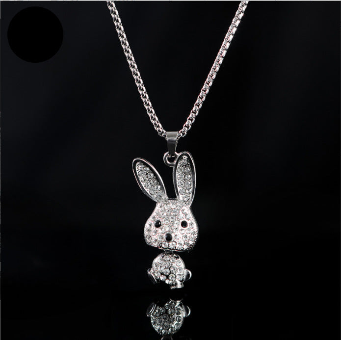 Wholesale Necklaces Zinc Alloy Rhinestone Violent Rabbit JDC-NE-Zis011
