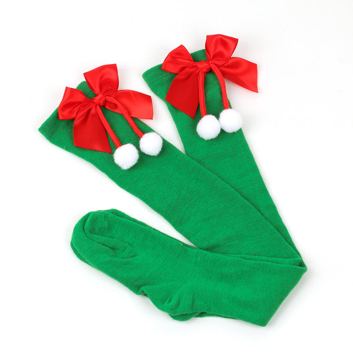 Wholesale Sock Polyester Cotton Christmas Socks Balls Over the Knee JDC-SK-XQ027