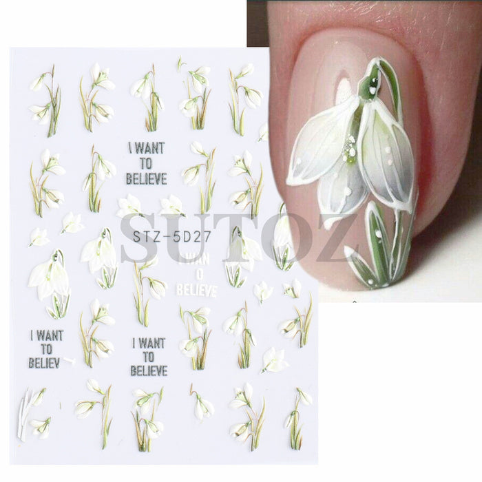 Wholesale Embossed Flowers Nude Slice Stickers JDC-NS-SuoT002