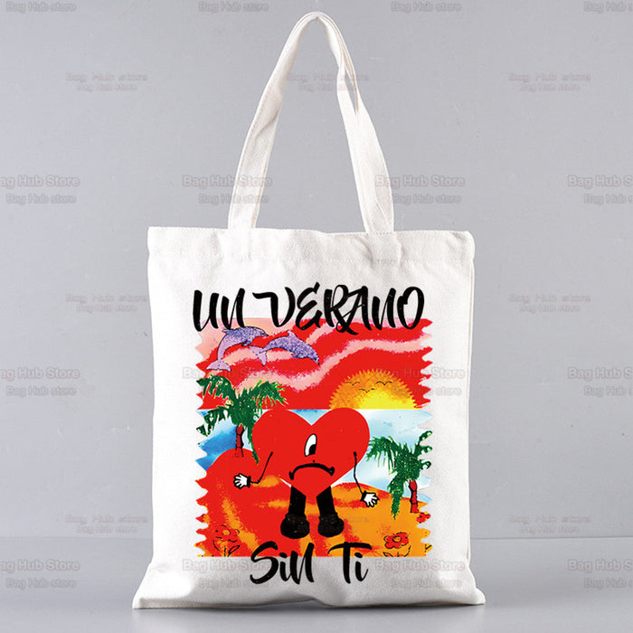 Wholesale Handbag Canvas Cute Cartoon Printing Shopping Bag (F) JDC-HB-Aike001