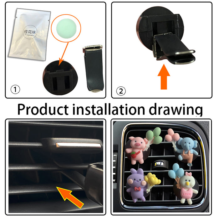 Wholesale Car Accessories Metal Air Conditioner Air Vent Aroma Decorative Clip JDC-CA-znyk022