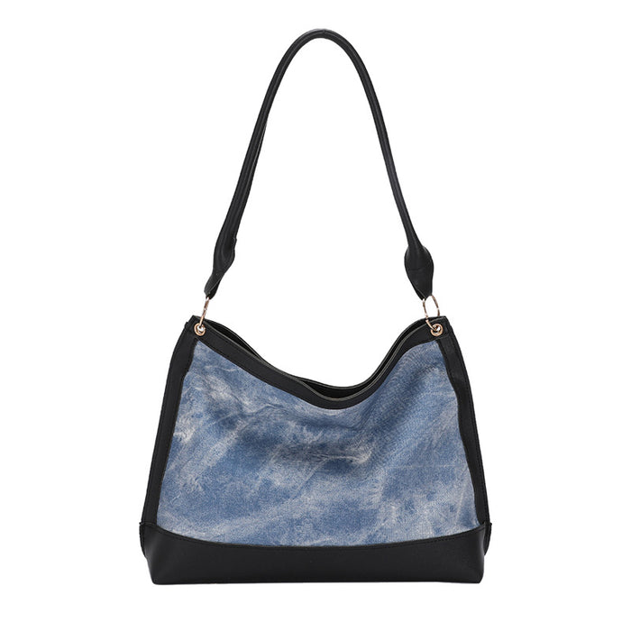 Wholesale Handbag PU Contrasting Color Smudge Underarm Bag Large Capacity JDC-HB-Nuon011