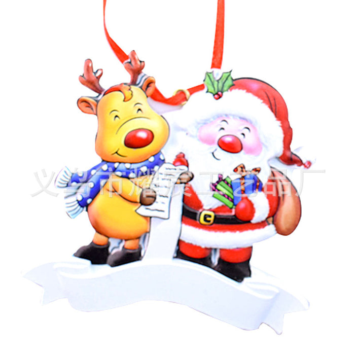 Nombre de bricolaje de Navidad al por mayor etiqueta Family Resin Crafts 12pcs JDC-DCN-YAOC002