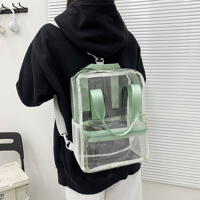 Wholesale backpack pvc jelly transparent large capacity JDC-BP-LS004