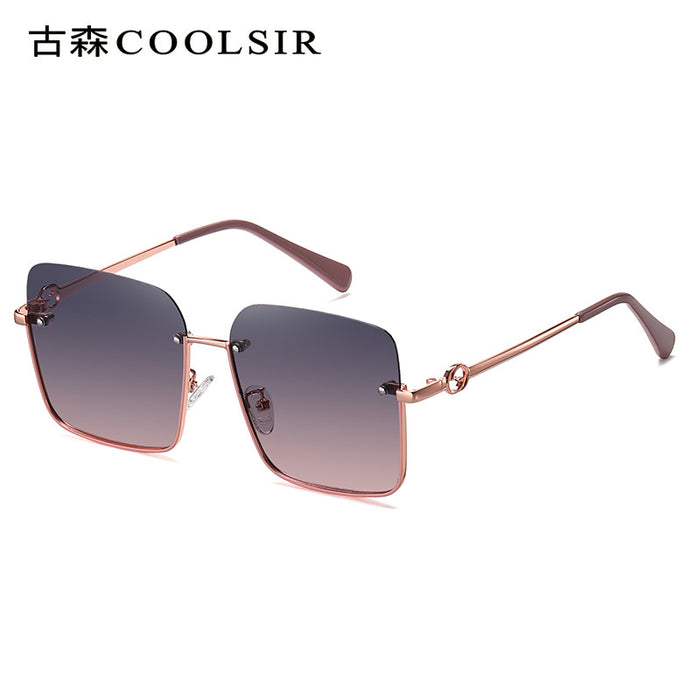 Wholesale polarized sunglasses gradient square frame metal JDC-SG-XD003