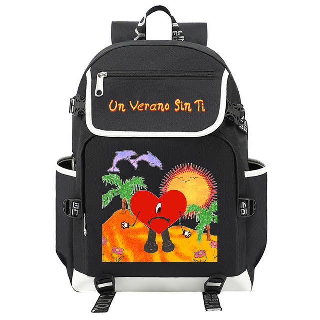 Wholesale Backpack Canvas Cute Love Pattern Large Capacity Computer Bag (F) JDC-BP-Chuangt001