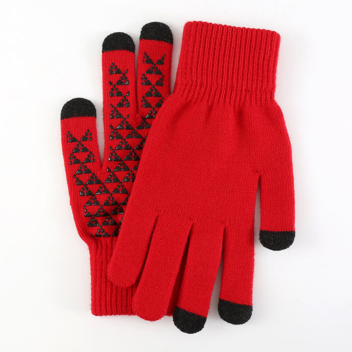Wholesale Gloves Acrylic Thickened Non-slip Touch Screen Outdoor MOQ≥2 JDC-GS-YiF002