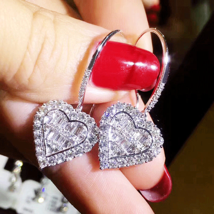 Jewelry WholesaleWholesale Heart Shaped Diamond Pendant Jewelry Set JDC-ES-JYS014 Earrings 静夜思 %variant_option1% %variant_option2% %variant_option3%  Factory Price JoyasDeChina Joyas De China