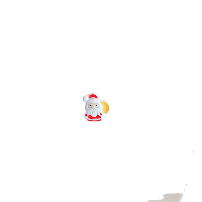 Wholesale Resin Earrings Cute Christmas Elk Snowman Santa Claus One JDC-ES-ABL002