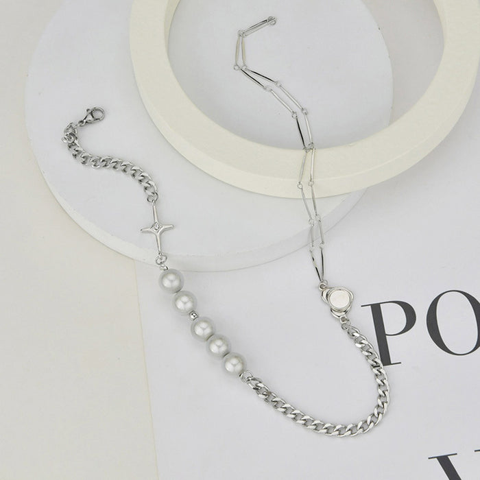 Wholesale stitching cross necklace female niche design JDC-NE-HF007