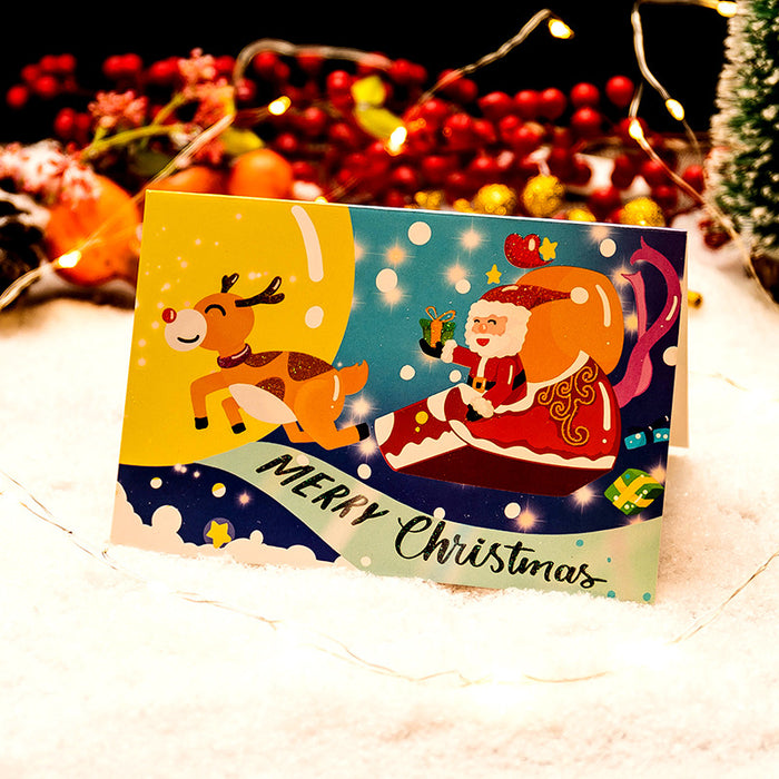 Wholesale Greeting Cards Christmas Greeting Cards Creative Crystal MOQ≥10 JDC-GC-YiHONG004