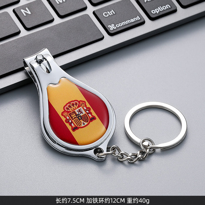 Keychains al por mayor Epoxy Metal 2022 Qatar World Cup Botella Souvenirs JDC-KC-RUIQ007