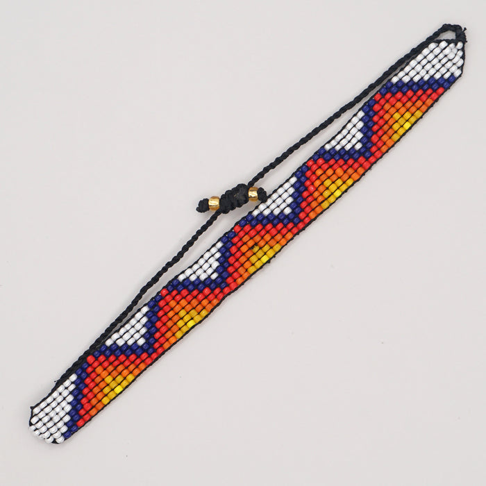 Wholesale Bracelet Glass Rice Beads Weave Wide JDC-BT-GBH130