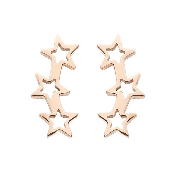 Wholesale Stainless Steel Pentagram Earrings JDC-ES-SS030