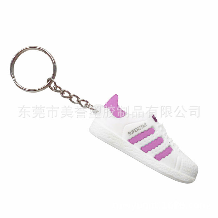 PVC Soft Adhesivo Soft Mini Zapas blancas de PVC al por mayor llavero (F) MOQ≥10 JDC-KC-Meiyu003